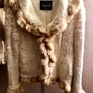 Sheared Beaver Sweater with Fox Trim